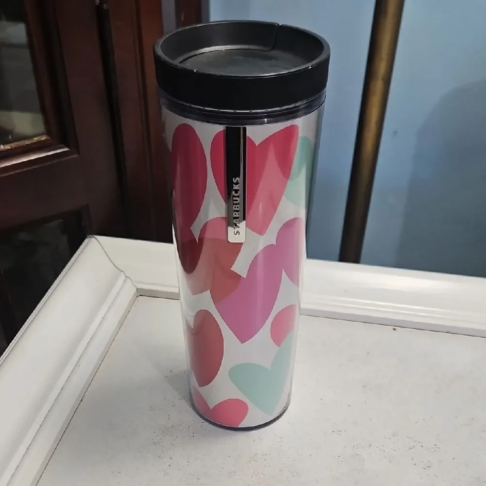 Starbucks 2013 Valentine's Heart Pattern 16 Oz. Tumbler